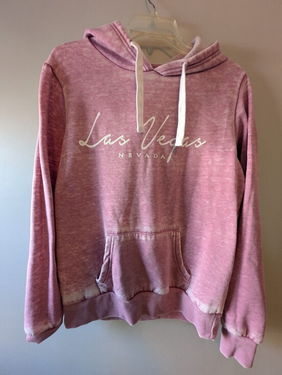 Tops - NWOT Las Vegas Women's Pink Hoodie Sweatshirt With Front Pocket Sz. M
